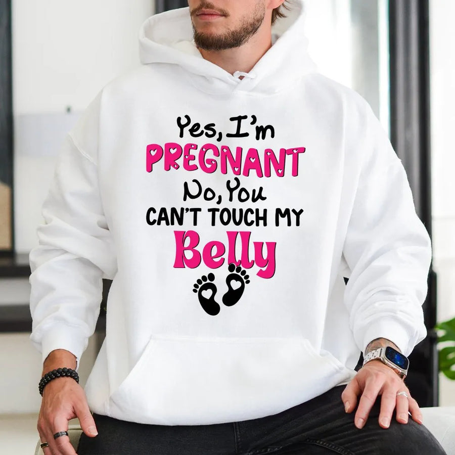 Pregnant Hoodie | Funny Maternity Quote Graphic | Premium Cotton Blend | Gift for Expecting Mom Baby Shower
