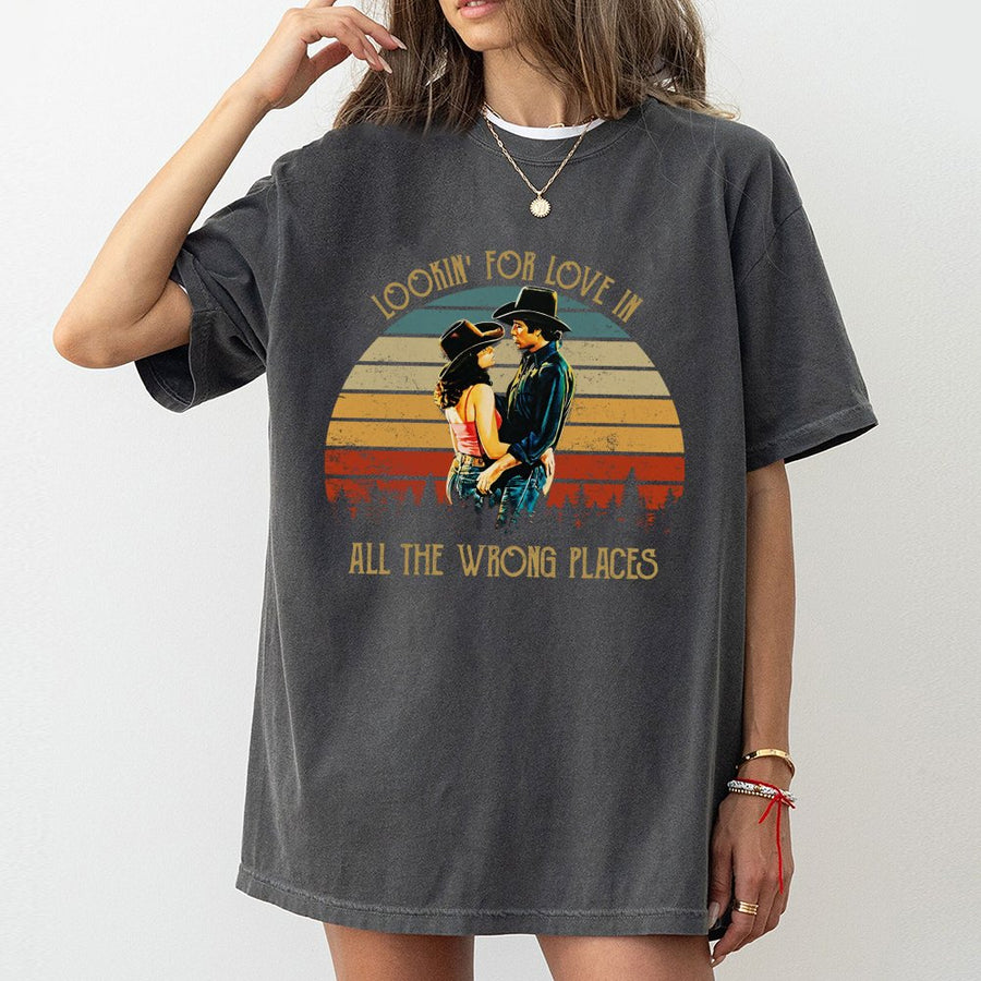 Country Music Graphic T-Shirt | Retro 80s Cowboy Movie Quote | 100% Cotton Premium Tee | Vintage Romance Apparel Gift for Music Lovers