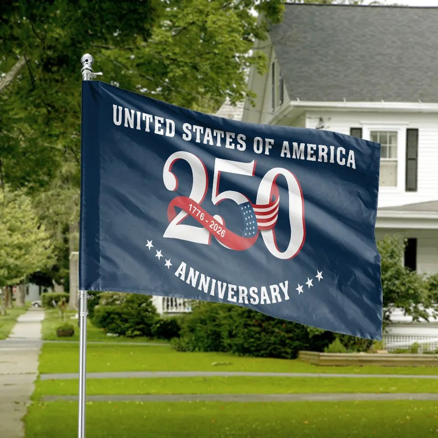 America 250th Anniversary Flag | Commemorative 1776-2026 Design | Double Sided Weather Resistant Fabric | Patriotic Home Decor Gift