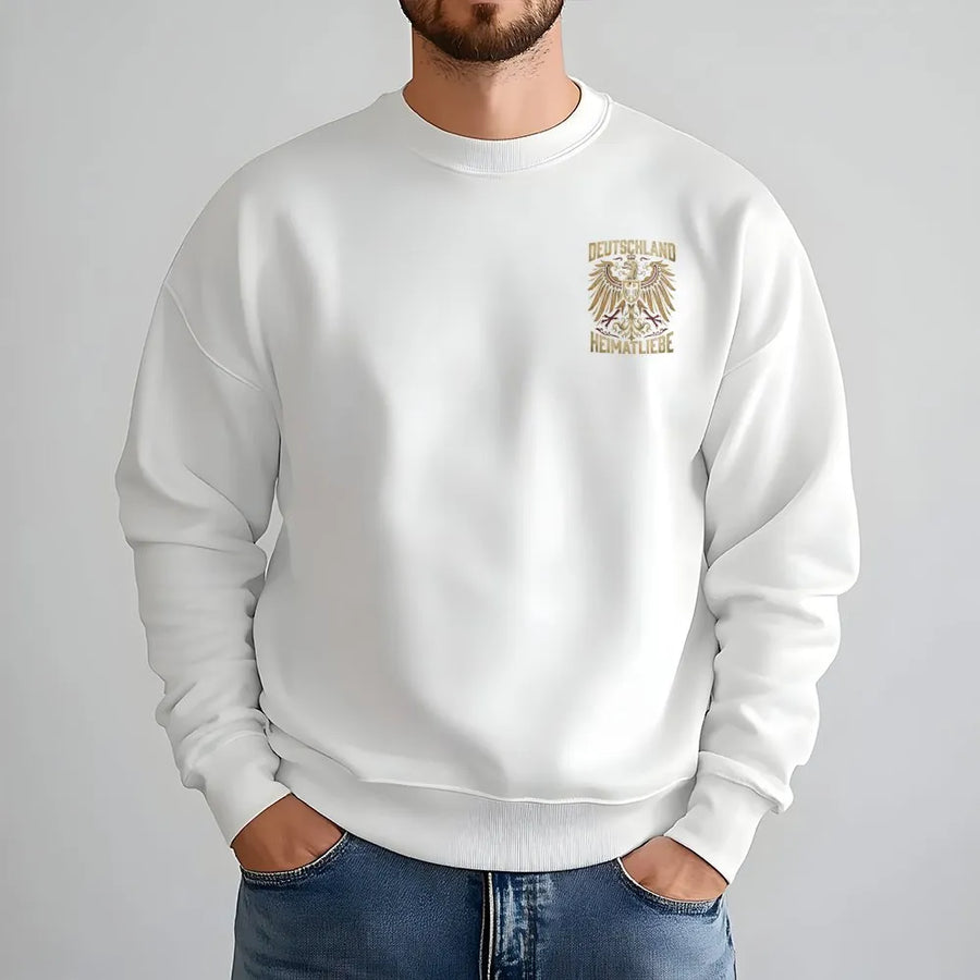Deutschland Sweatshirt | German Eagle Heimatliebe Crest | Premium Cotton Blend | Unisex Patriotic Gift for Germans