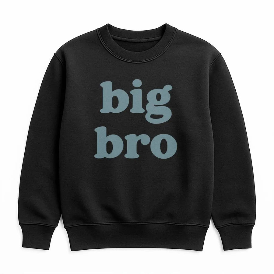 Promoted to Big Bro Sweatshirt | Vintage Retro Font Design | Premium Soft Cotton Tee | Funny Pregnancy Announcement Gift for Brother, Family Matching