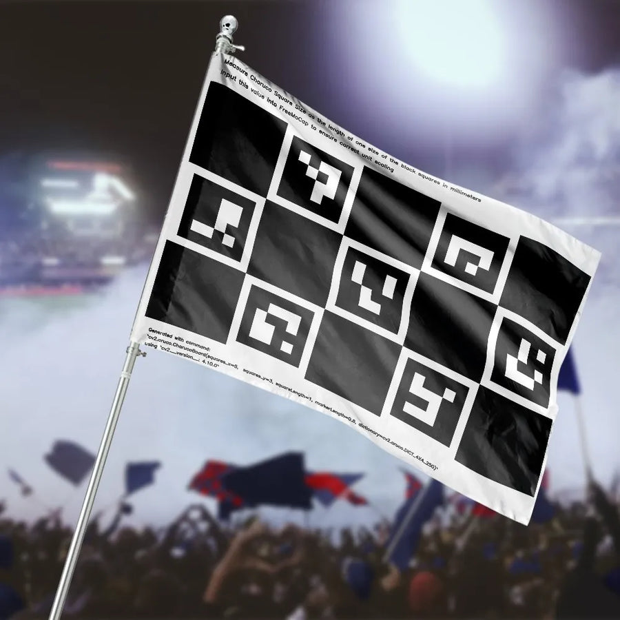 ChArUco Board House Flag | Computer Vision Calibration Pattern | Premium Weather-Resistant Polyester | Gift for AI Developer & Robotics Hobbyist