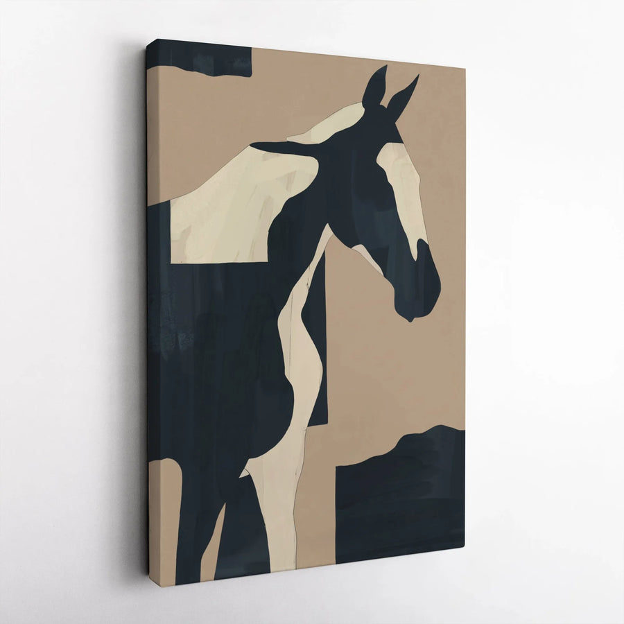 Abstract Horse Canvas Wall Art | Minimalist Equestrian Decor | Premium 1.25" Thick Gallery Canvas | Collector's Gift for Horse Lover
