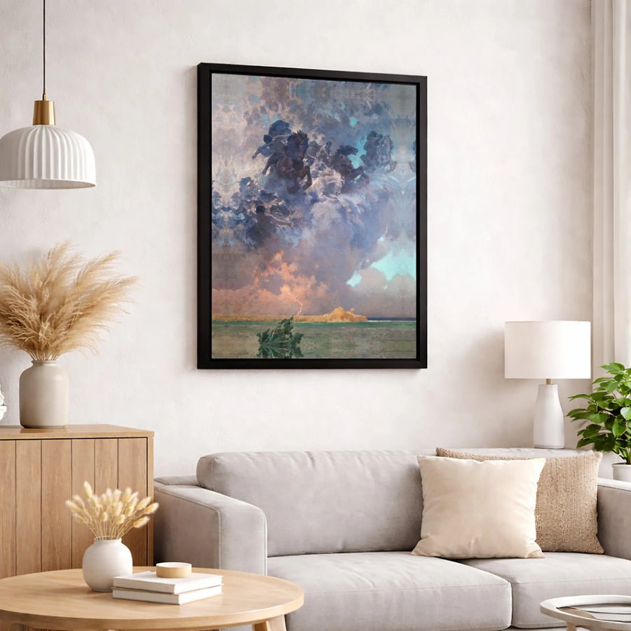 Four Horsemen of the Apocalypse Canvas Print | Viktor Vasnetsov Fine Art Reproduction | Gallery-Wrapped 1.25" Wall Decor | Historic Dark Academia Gift