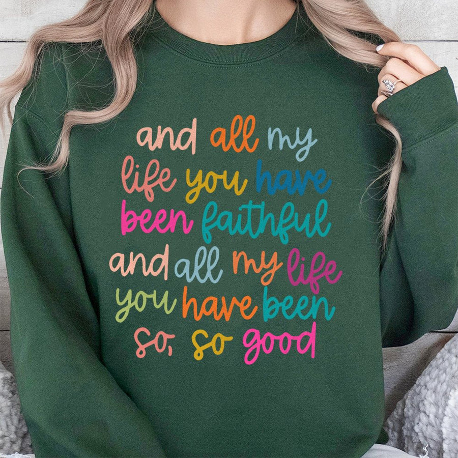 Faithful Sweatshirt | Christian Scripture Typography | Premium Cotton Blend | Religious Gift for Women and Men