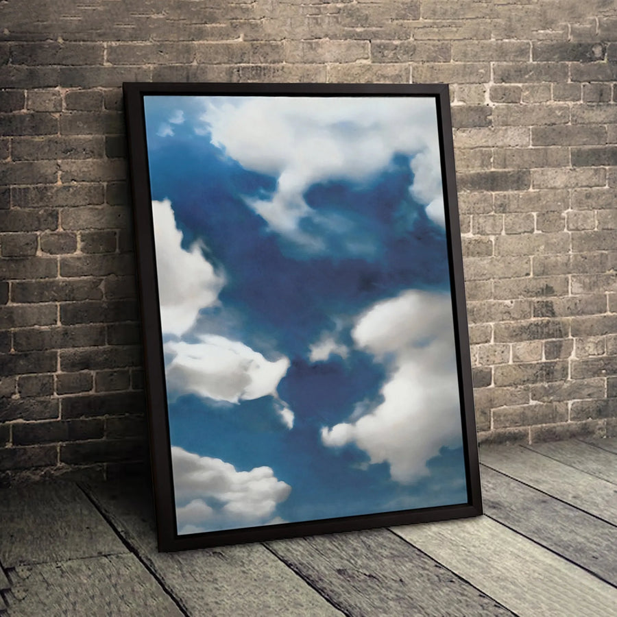 Abstract Cloud Canvas Wall Art | Blue Sky Atmospheric Painting | Premium Fade-Resistant Gallery Wrap | Modern Minimalist Home Decor
