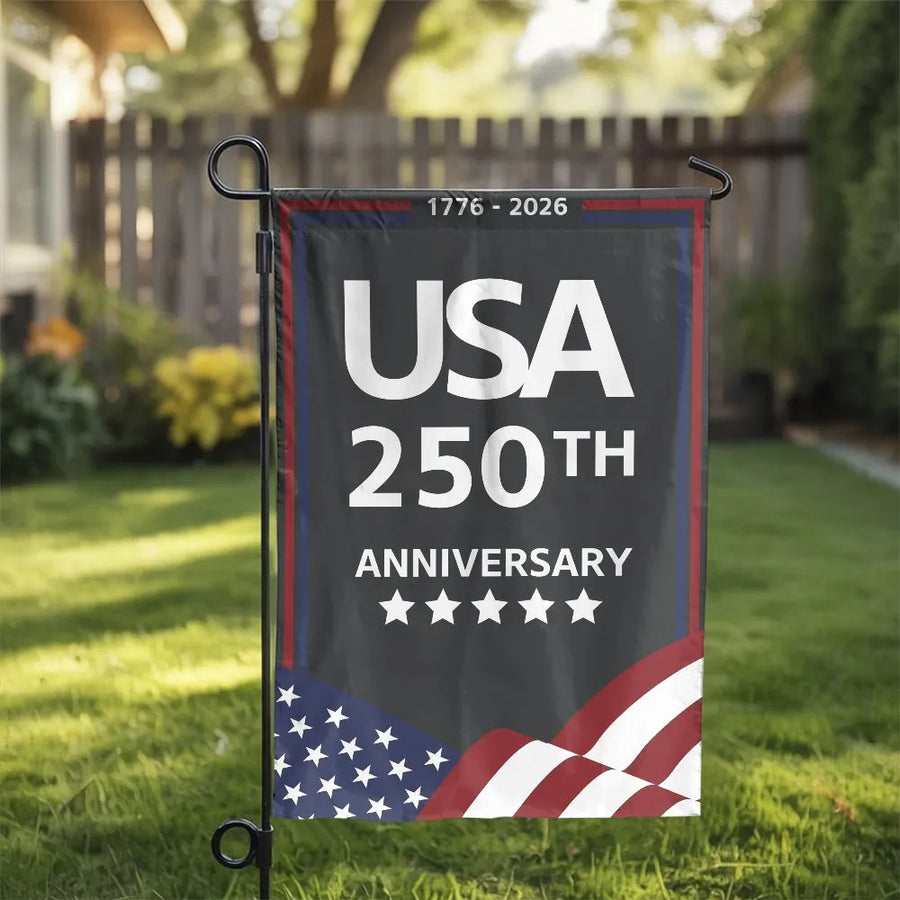 USA 250th Anniversary Garden Flag | Patriotic 1776-2026 American Flag Design | Double Sided Weatherproof Polyester | Commemorative Yard Decor Gift