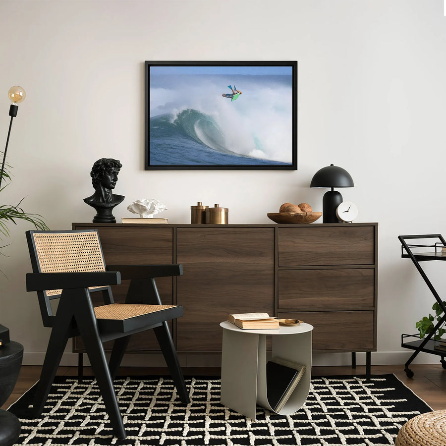 Bodyboarding Ocean Wave Canvas Print | Extreme Sports Aerial Action | Premium Gallery Wrapped Wall Art | Coastal Decor Gift for Surfers