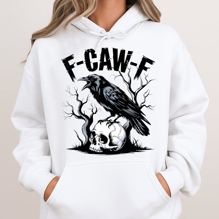 Raven Skull Hoodie | Gothic Bird Graphic Aesthetic | Premium Cotton Blend | Dark Academia Gift for Bird Lovers & Witchy Fashion Fans