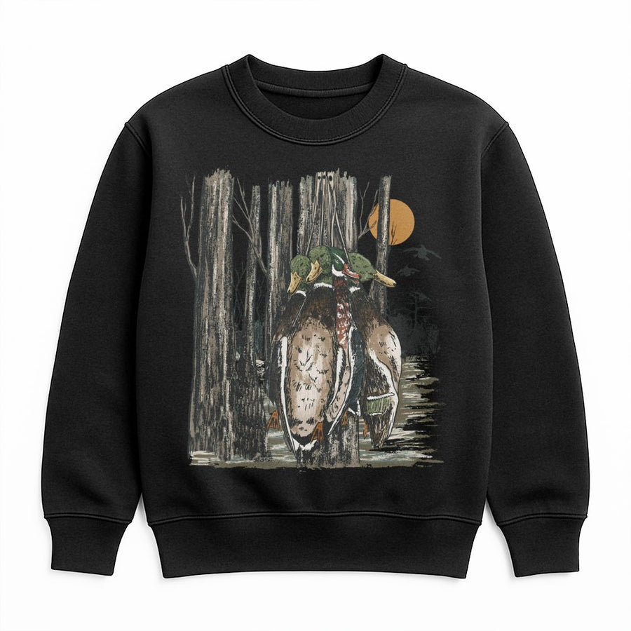Mallard Duck Hunting Sweatshirt | Retro Wetland Waterfowl Design | Premium Cotton Blend | Gift For Hunters And Outdoorsmen