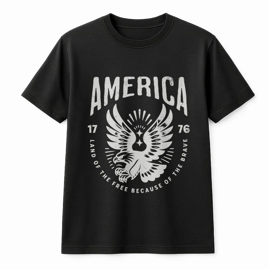 Patriotic 1776 Eagle T-Shirt | Vintage America Graphic Sweatshirt | Soft Cotton Poly Blend | 4th of July Gift for Men and Women