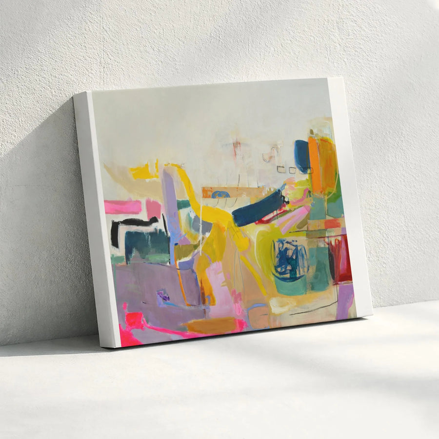 Abstract Canvas Wall Art | Vibrant Colorful Painting Print | Premium Gallery Wrapped Canvas | Large Modern Wall Art for Living Room Decor