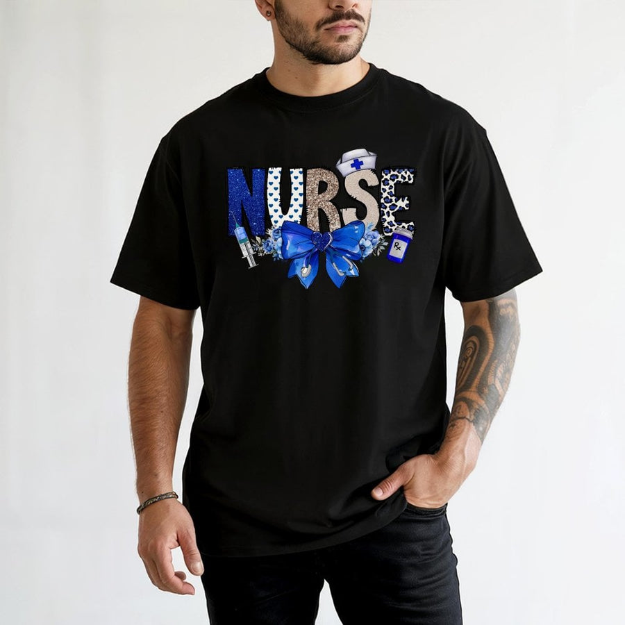 Nurse T-Shirt | Floral Coquette Aesthetic Graphic Print | 100% Soft Cotton Premium Tee | Gift for Nursing Student or RN Graduation