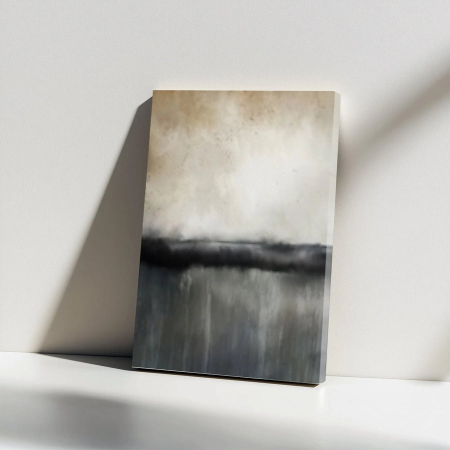 Abstract Canvas Wall Art | Moody Neutral Tone Landscape Print | Premium Thick Gallery Wrap | Modern Living Room & Office Decor Gift