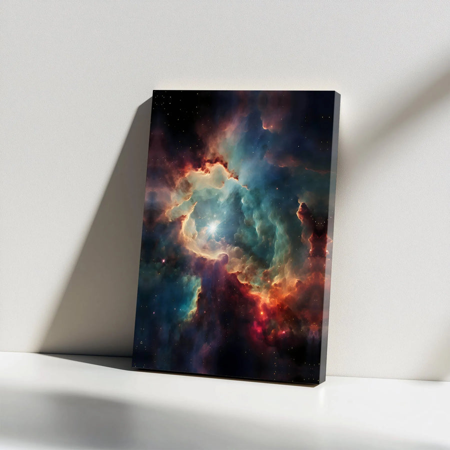 Cosmic Nebula Canvas Wall Art | Vibrant Outer Space Galaxy Print | 1.25" Thick Gallery Wrap | Premium Gift for Science & Space Lovers