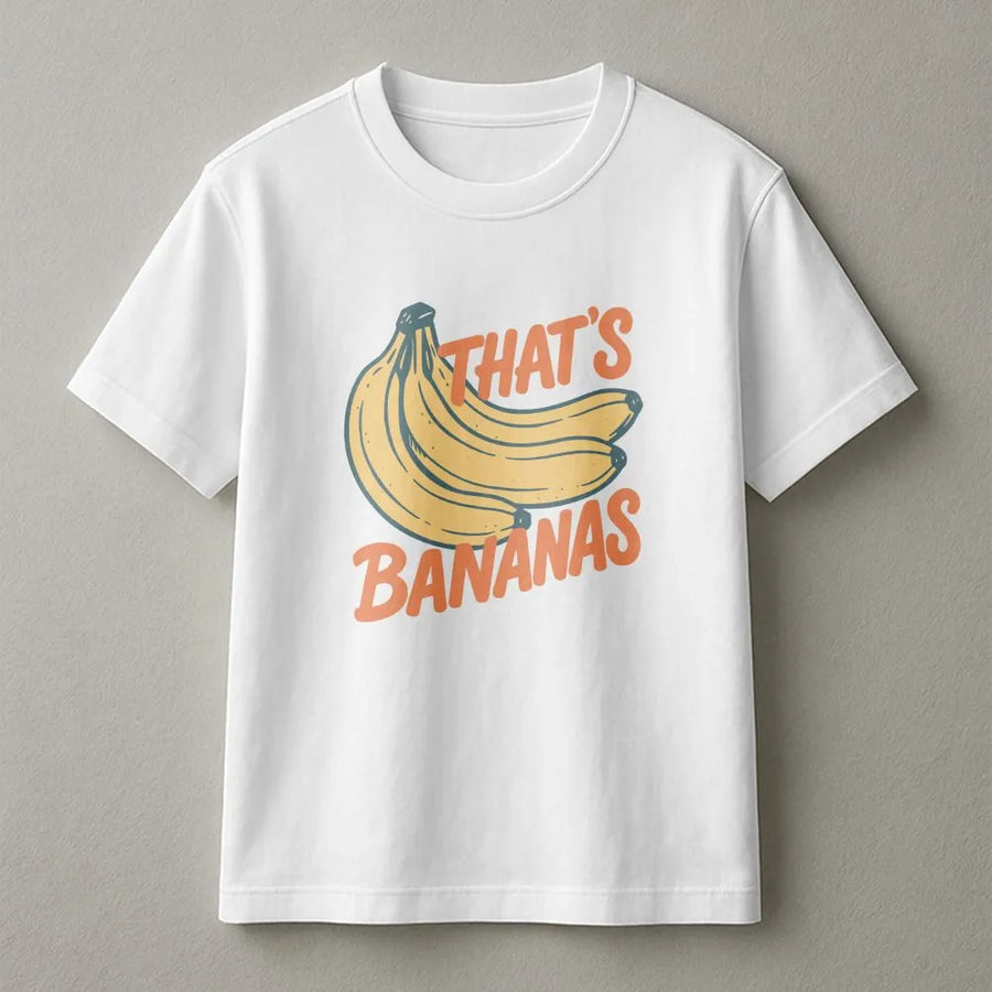 That's Bananas T-Shirt | Retro Fruit Meme Graphic Pullover | Premium Cotton Blend | Funny Gift for Foodie