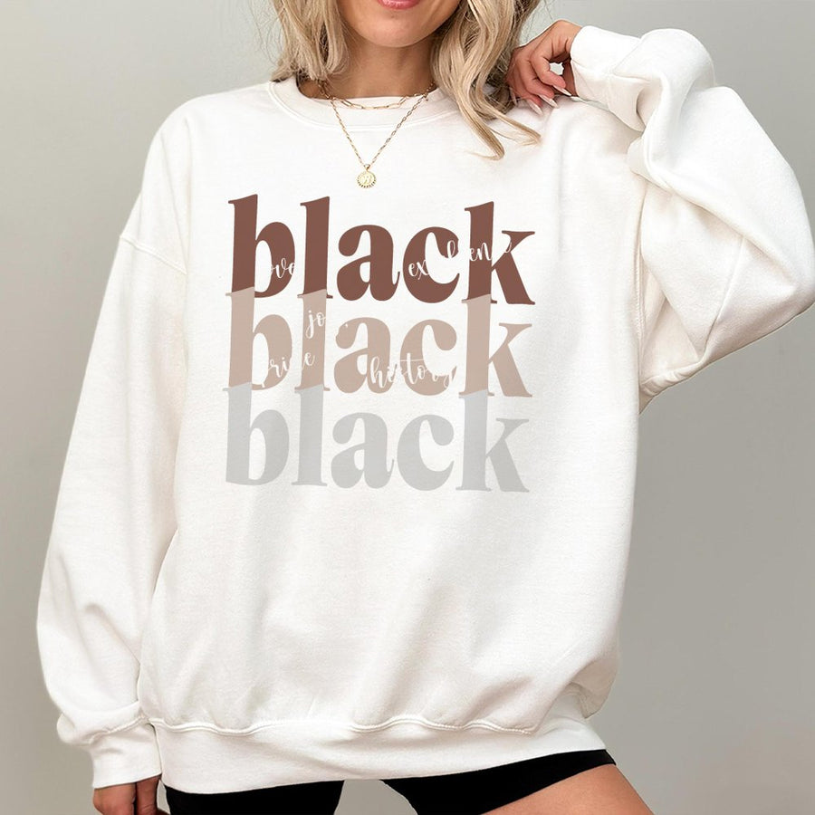 Black History Month Sweatshirt | Empowering Typography Design | Premium Cotton Blend | Gift for African American Heritage Pride