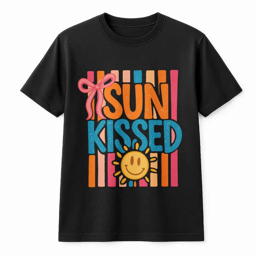 Sunkissed Summer T-Shirt | Trendy Beach Life Graphic | Soft Cotton Blend Pullover | Vacation Gift For Her