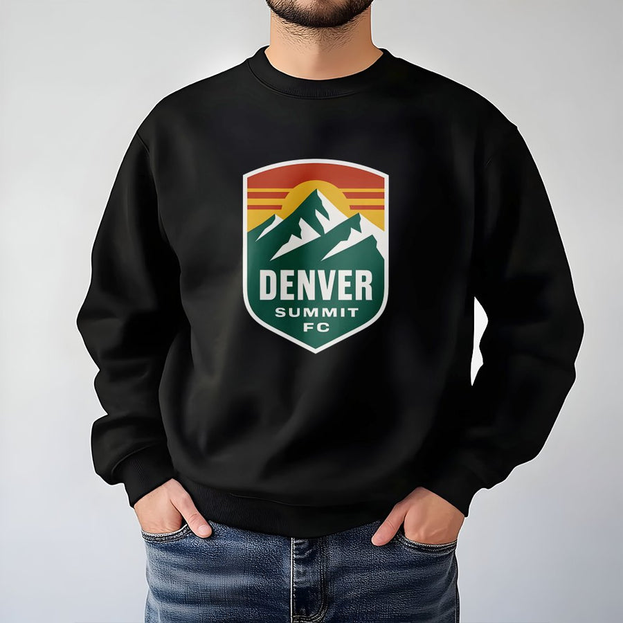 Denver Summit FC Sweatshirt | Retro Colorado Mountain Graphic | Premium Unisex Crewneck | Gift for Hikers and Travel Lovers