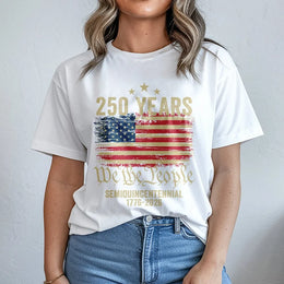 USA 250th Anniversary T-Shirt | Distressed American Flag Design | Premium 100% Cotton | Semiquincentennial 1776-2026 Patriotic Gift