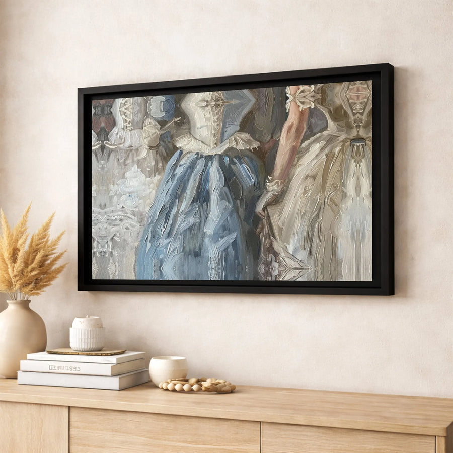 Abstract Impressionist Canvas Art | Historical Gown Portrait Wall Decor | Premium 1.25-Inch Gallery Wrap | Elegant Fine Art Print for Home Gift