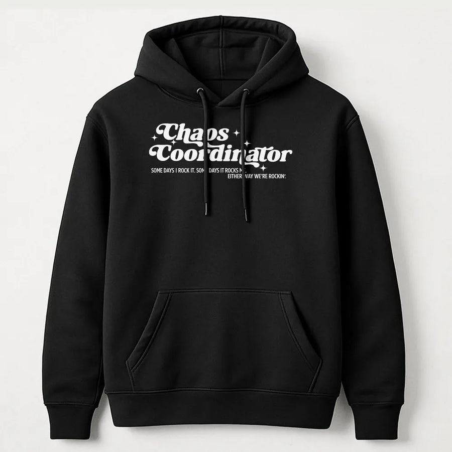 Chaos Coordinator Hoodie | Retro Aesthetic Graphic Print | Premium Soft Cotton Blend | Gift For Teachers, Sped Staff, Busy Moms