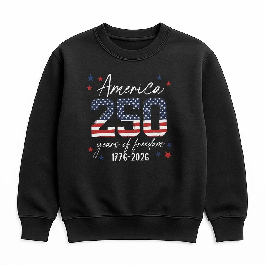 USA 250th Anniversary Sweatshirt | 1776-2026 American Flag Graphic | Soft Cotton Blend Pullover | Patriotic 4th of July Gift for Men and Women