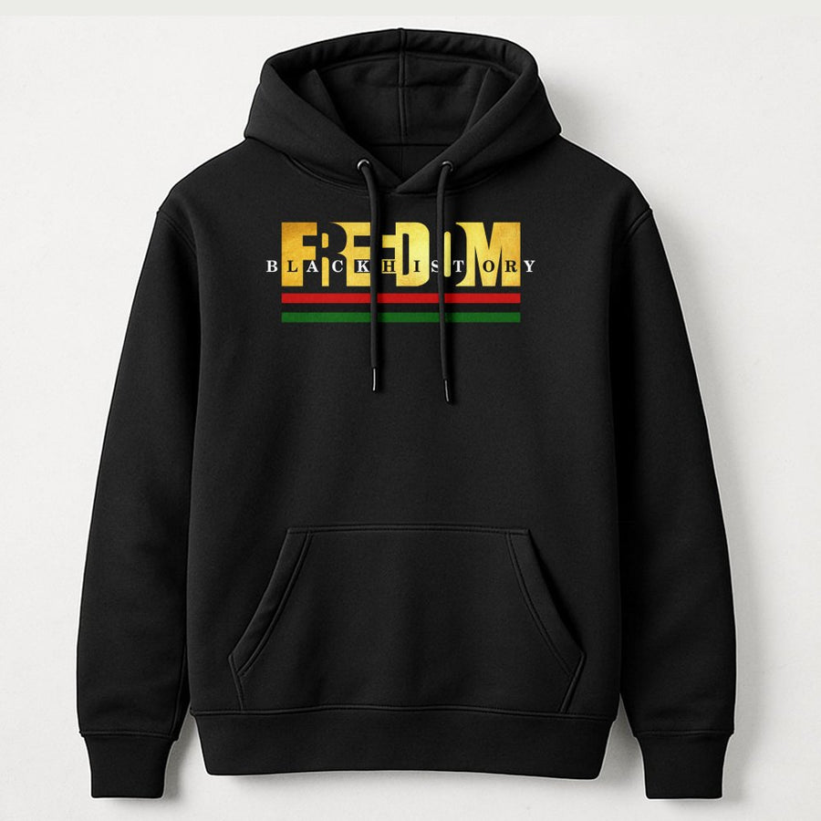 Freedom Black History Hoodie | Pan-African Flag Graphic | Premium Cotton Blend | Empowerment Gift for Men and Women