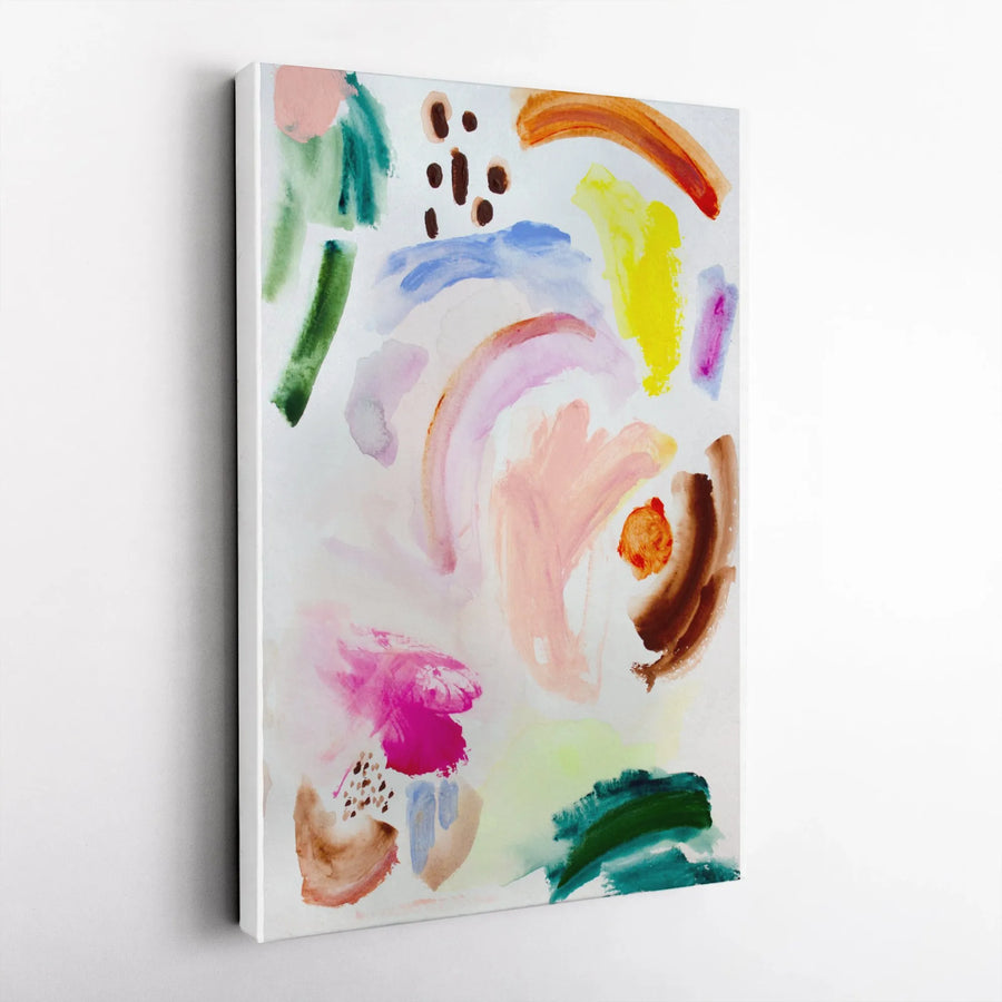 Abstract Watercolor Canvas Print | Colorful Brush Stroke Wall Art | Premium Thick Gallery Wrap | Modern Home Decor Gift