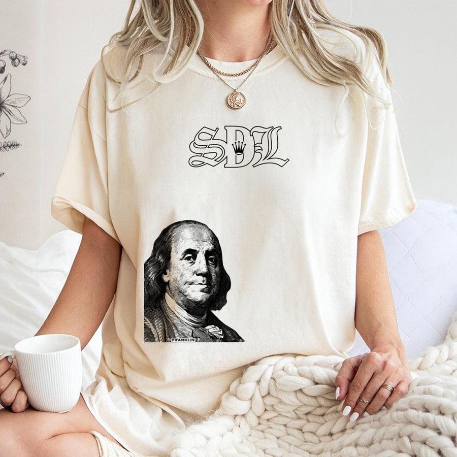 Benjamin Franklin Money T-Shirt | Streetwear Graphic Design | Premium 100% Cotton | Unique Hustler Gift for Men