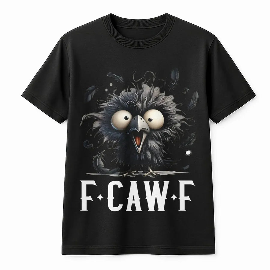 Funny Chicken T-Shirt | F-Caw-F Sarcastic Bird Graphic | Premium Soft Cotton Tee | Gift for Farm Animal Lover & Poultry Fan