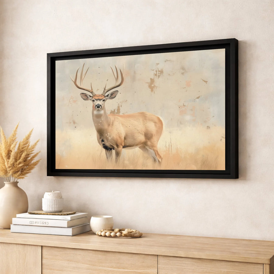 Majestic Deer Buck Canvas Print | Rustic Wildlife Wall Art | Premium Gallery Wrapped 1.25 Inch Profile | Farmhouse Decor for Nature Lovers