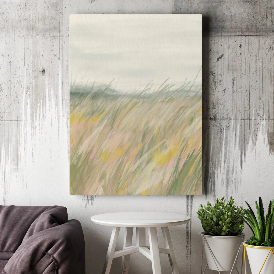 Abstract Meadow Canvas Wall Art | Watercolor Grass Field Artwork | Premium Gallery Wrapped Canvas | Modern Farmhouse Home Decor Gift
