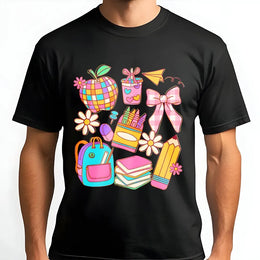 Preppy Teacher T-Shirt | Coquette Aesthetic Back To School | 100% Cotton Premium Tee | First Day Of School Gift For Educators