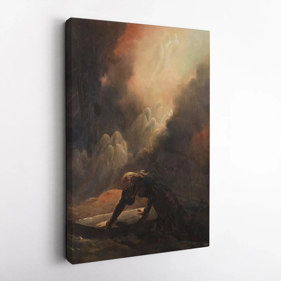 The Soul Of The Sinner Canvas Print | Classical Religious Oil Painting Wall Art | 1.25 Inch Gallery Wrap | Museum Quality Gift For Art Lovers