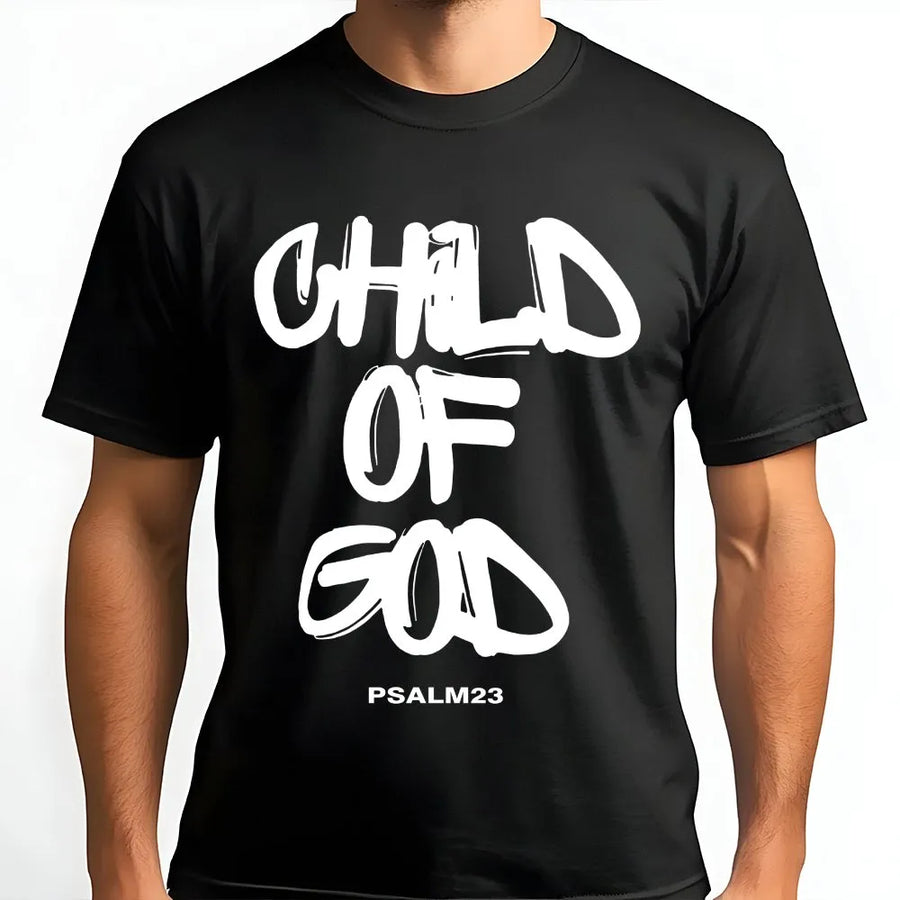 Child Of God T-Shirt | Christian Faith Graffiti Graphic | 100% Cotton Premium Apparel | Inspirational Religious Gift For Men And Women