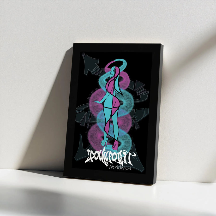 Urban Graffiti Art Canvas | Street Style Fashion Woman Illustration | Premium Gallery Wrap Print | Modern Home & Office Decor Wall Art
