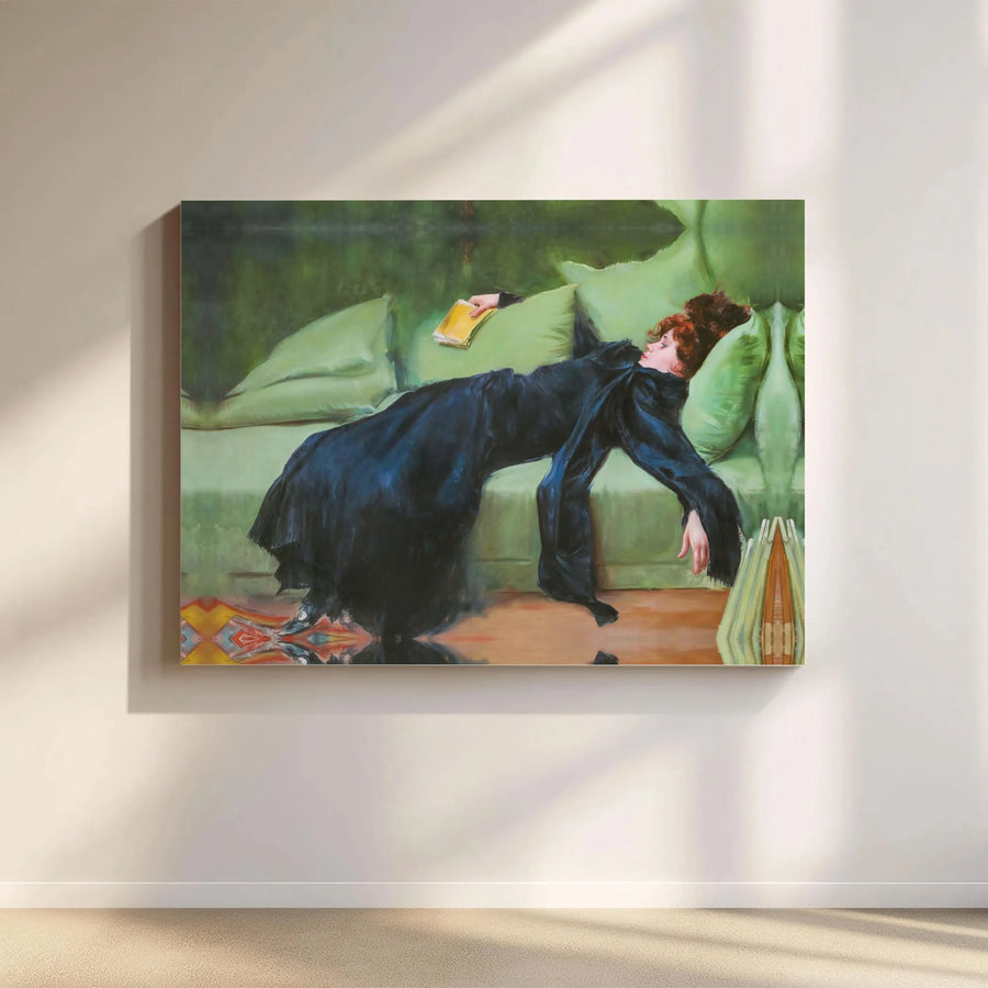 Decadence by Ramon Casas Canvas Print | Famous Fine Art Wall Decor | 1.25 inch Gallery Wrapped Frame | Sophisticated Home Office Gift