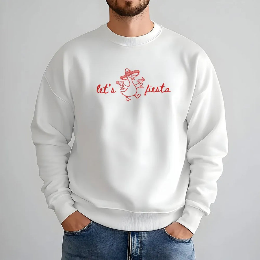 Cinco de Mayo Sweatshirt | Funny Margarita Duck Graphic Sweatshirt | Premium Cotton-Blend Pullover | Fun Drinking Gift for Mexican Fiesta Party