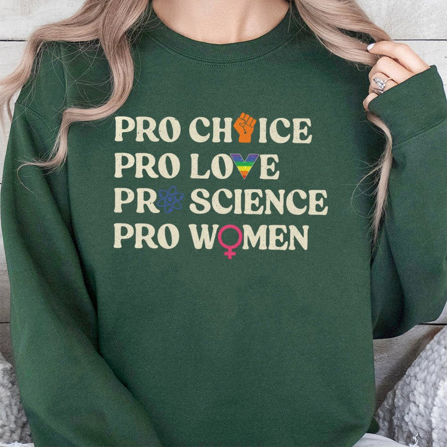 Pro Choice Feminist Sweatshirt | Retro Activist Graphic Pullover | Soft Cotton Blend | Social Justice Human Rights Gift for Women