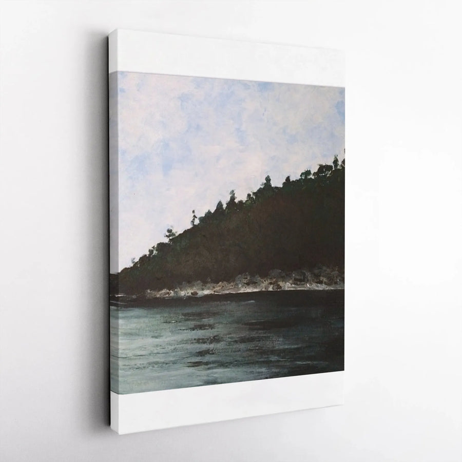 Maine Seascape Canvas Wall Art | Moody Coastal Scenery Print | Premium 1.25" Thick Canvas | Nautical Home Decor Gift for Ocean Lovers