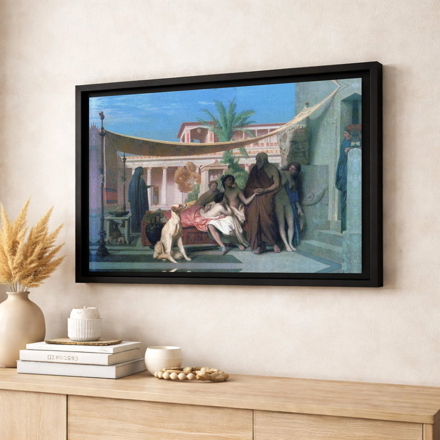 Alcibiades Being Taught By Socrates Canvas Print | François-André Vincent Classical Art | Gallery-Wrapped Premium Decor | History Lover Gift
