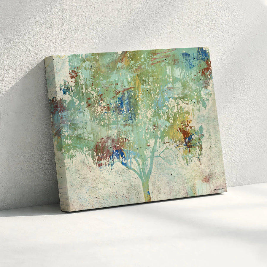 Abstract Tree Canvas Wall Art | Textured Painterly Landscape Print | Premium 1.25" Thick Canvas | Modern Living Room & Office Decor Gift
