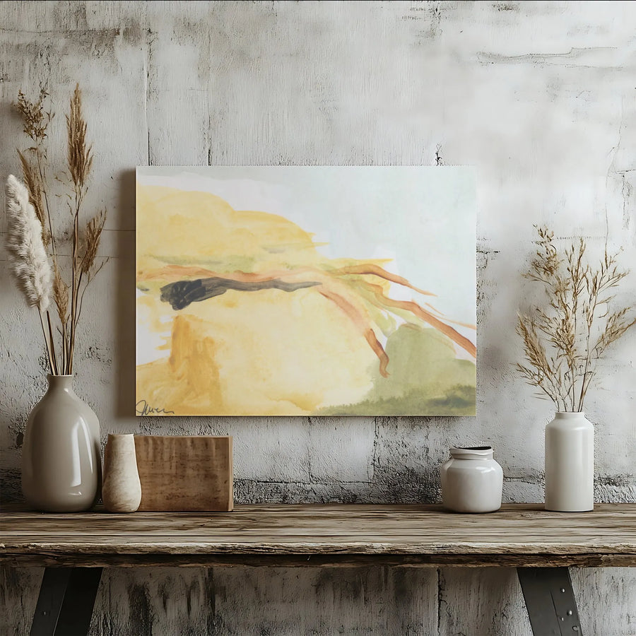 Abstract Watercolor Canvas Wall Art | Modern Earth Tone Painting Print | Premium Gallery Wrapped Canvas | Boho Living Room Decor Gift