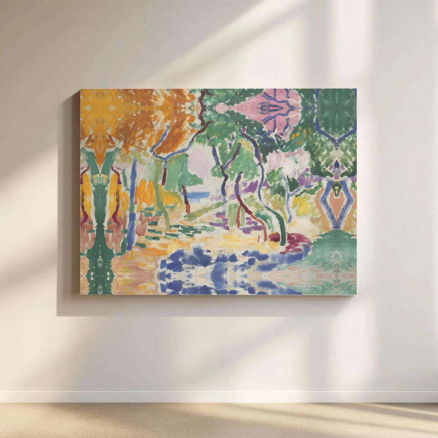 Fauvist Landscape Canvas Print | Abstract Kaleidoscope Art | Premium Gallery Wrapped Wall Decor | Fine Art Gift for Modern Home