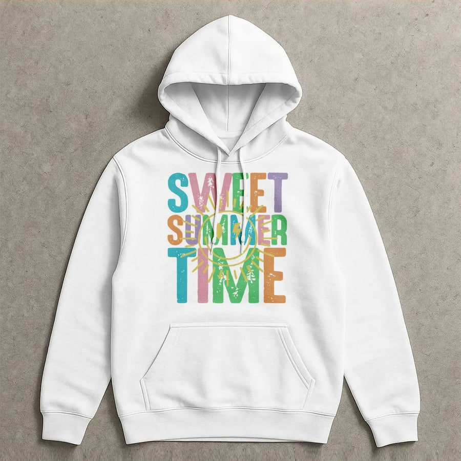 Sweet Summer Time Shirt | Retro Graphic Tee with Pastel Colors | Premium 100% Cotton | Unisex Summer Vacation Gift