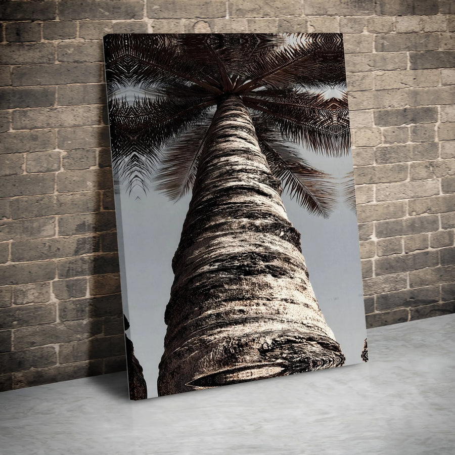 Palm Tree Canvas Wall Art | Moody Tropical Photography Print | Premium Fade-Resistant Ink | Modern Coastal Decor Gift for Living Room or Office
