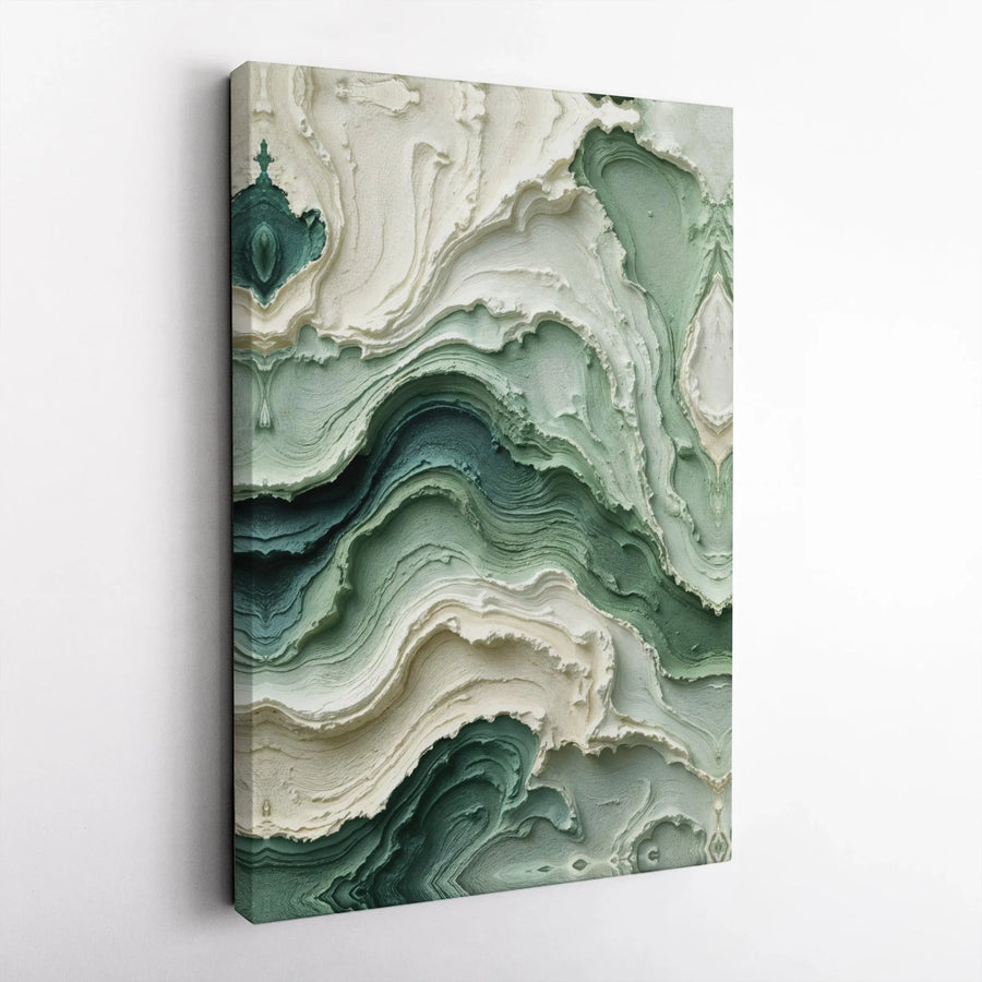 Abstract Agate Canvas Wall Art | Modern Geode Visual Texture | Premium Gallery Wrapped Canvas | Japandi Home Decor Gift
