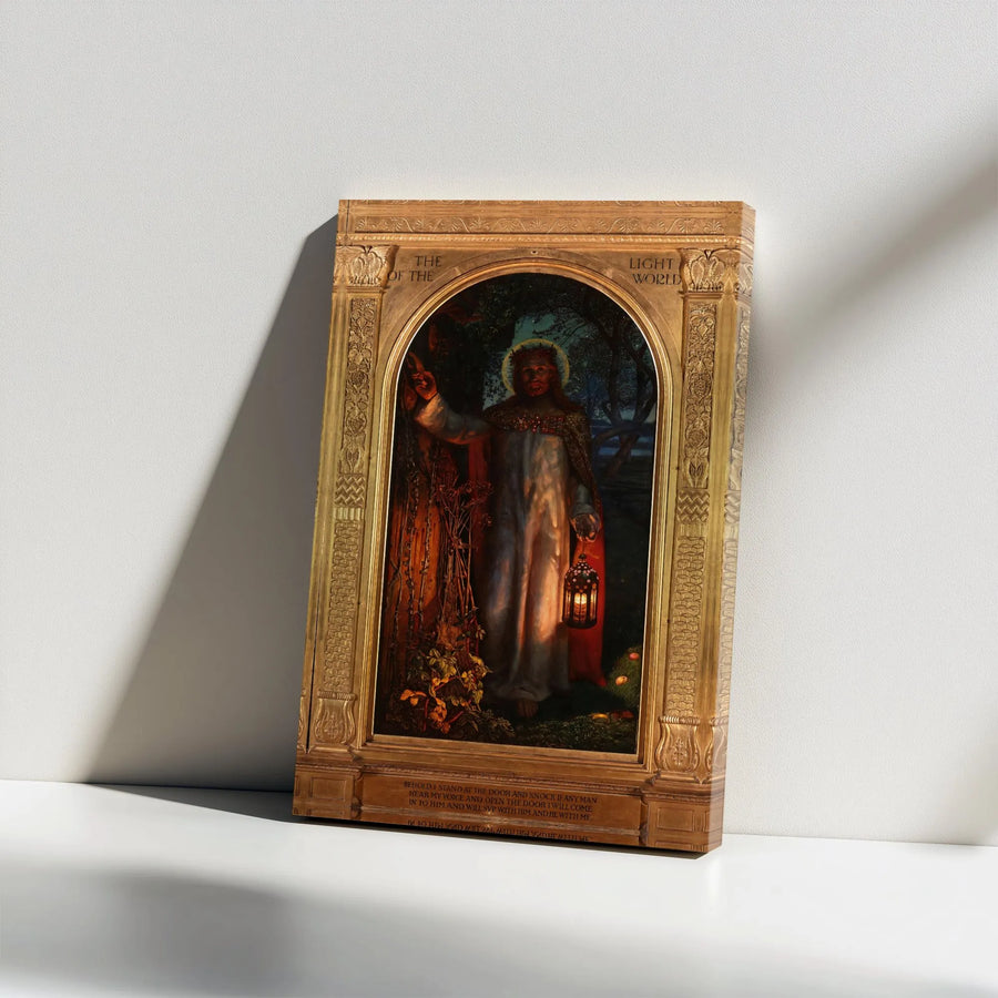 Light of the World Canvas Print | Jesus Knocking at the Door Art | Premium Gallery Wrap | Christian Home Decor Gift