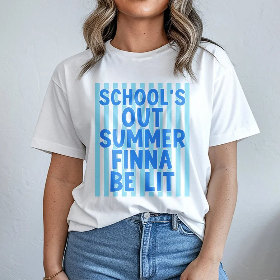 School's Out Summer T-Shirt | Funny Last Day of School Graphic Sweatshirt | Soft Cotton Blend Pullover | Trendy Gift for Students and Teens